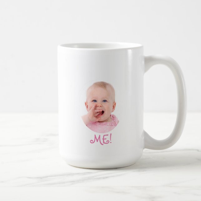 Caneca De Café Parabéns Mamãe Novo Modelo de Foto para Bebê (Direita)