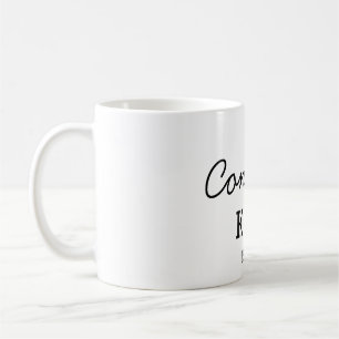 Caneca De Café Parabéns minimalistas simples adicionar letras mon