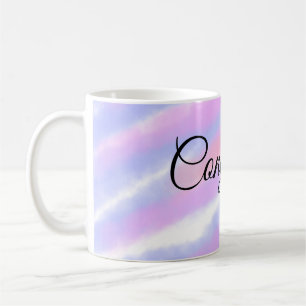 Caneca De Café Parabéns minimalistas simples adicione seu texto n
