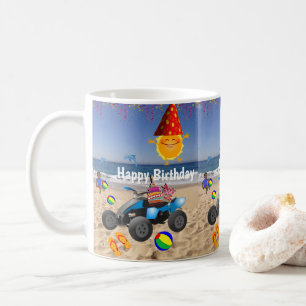 Caneca De Café Parabéns, Mug African Boy Beach Sand