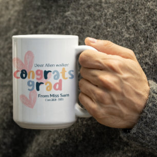 Caneca De Café Parabéns Personalizáveis pela Formatura