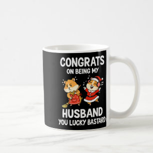 Caneca De Café Parabéns por ser meu marido, você sortudo 