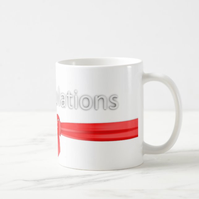 Caneca De Café Parabéns que cumprimentam (Direita)