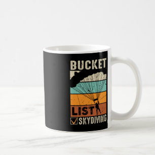 Caneca De Café Parachute Jump Skydiver Instrutor Listas de Baldes