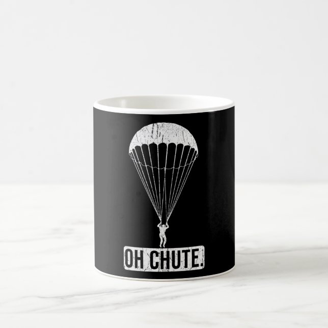 Caneca De Café Parachute Skydiving Oh Chute (Centro)