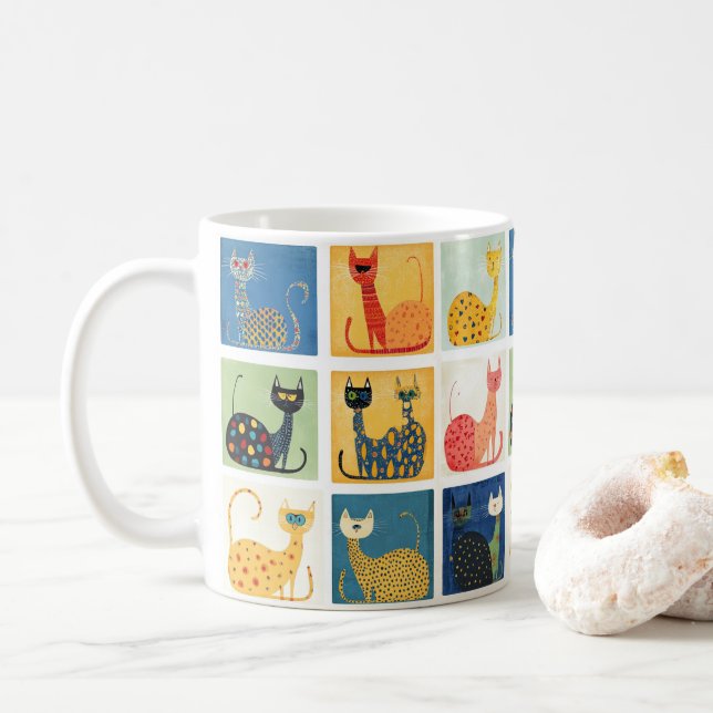 Caneca De Café Parada de Gato Whimsso (Com Donut)