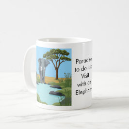 Caneca De Café Paradise to do list: Elephant