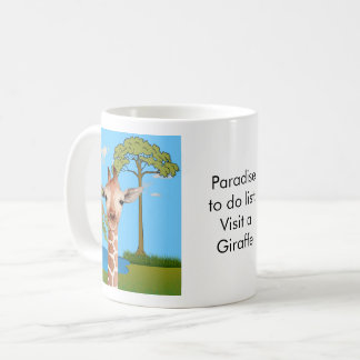 Caneca De Café Paradise to do list: Giraffe