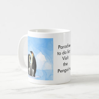 Caneca De Café Paradise to do list: Penguins