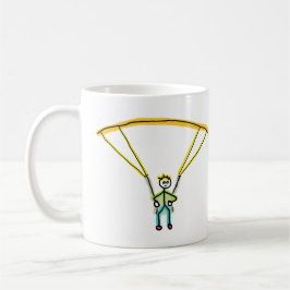 Caneca De Café Paragliding Stickman