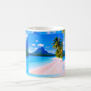Caneca De Café Paraíso da Areia Rosa