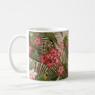 Caneca De Café Paraíso de Aves Exótico 4 #arte #tropical