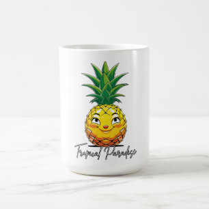 Caneca De Café Paraíso do Abacate Gráfico Tropical