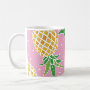 Caneca De Café Paraíso do Abacaxi: Padrão Tropical