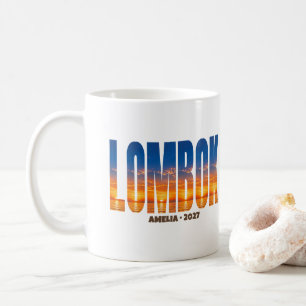 Caneca De Café Paraíso do Pôr do Sol Personalizado em Lombok