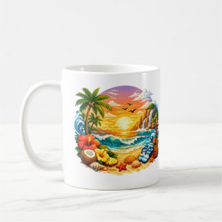 Caneca De Café Paraíso en el Atardecer