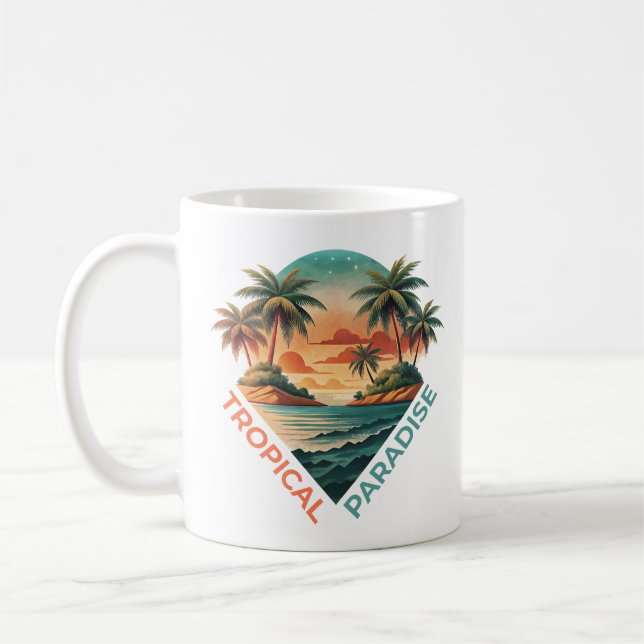 Caneca De Café Paraíso Tropical (Esquerda)