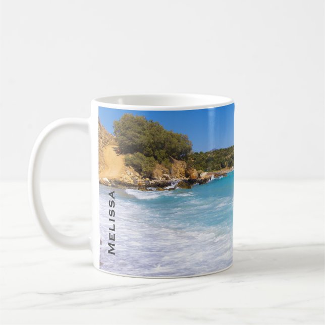 Caneca De Café Paraíso Tropical de Praia Exótica (Esquerda)