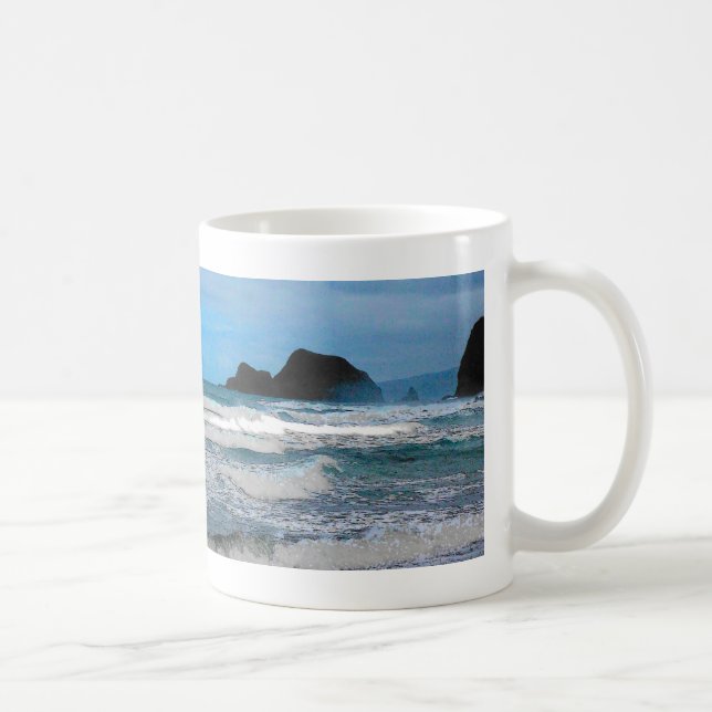 Caneca De Café Paraíso Tropical do Oceano Costeiro do Havaí (Direita)