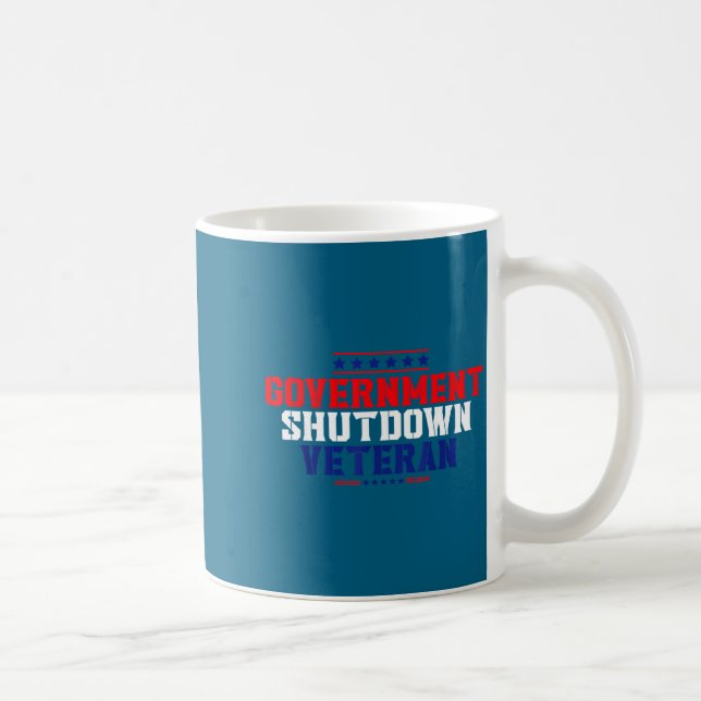 Caneca De Café Paralisação do Governo Veterano EUA  (Direita)