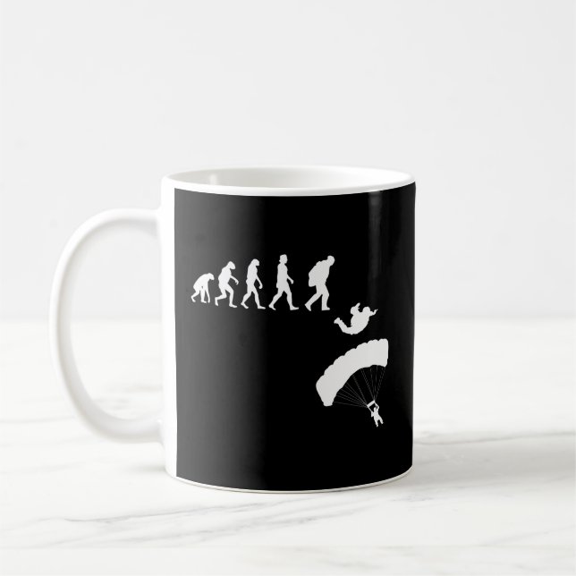 Caneca De Café Paraquedas de Evolução Skydiving (Esquerda)
