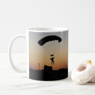 Caneca De Café Paraquedas Skydiver no Sunset Sky Diver