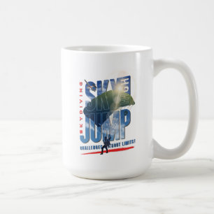 Caneca De Café Paraquedismo-Sinta Liberdade Acima das Nuvens Ho