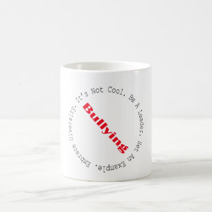 Caneca De Café Parar o Outline de Bullying
