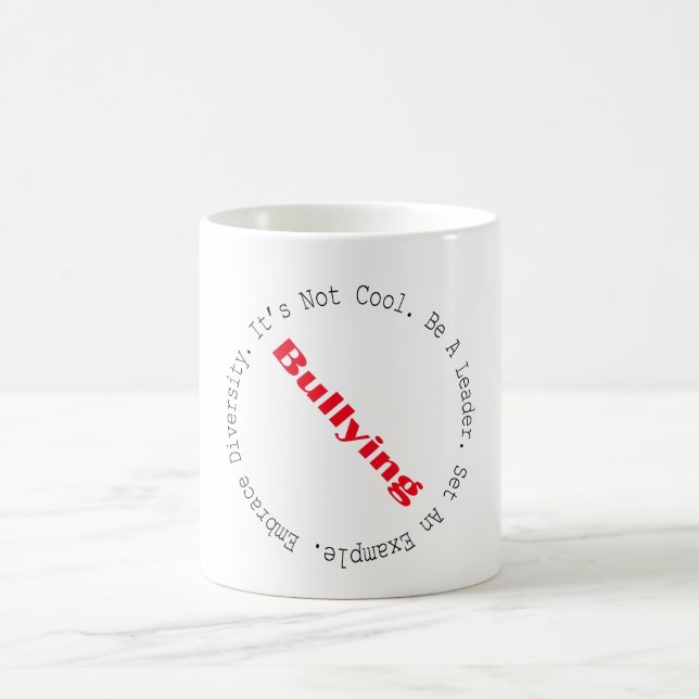Caneca De Café Parar o Outline de Bullying (Centro)