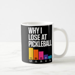 Caneca De Café Parceiro de equipe remo quadra pickleball perdendo