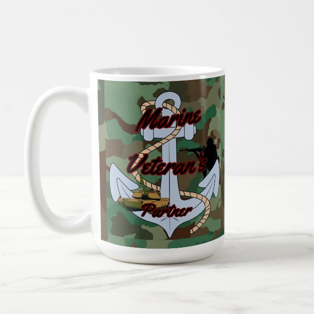 Caneca De Café Parceiro de Marine Veteran (Esquerda)