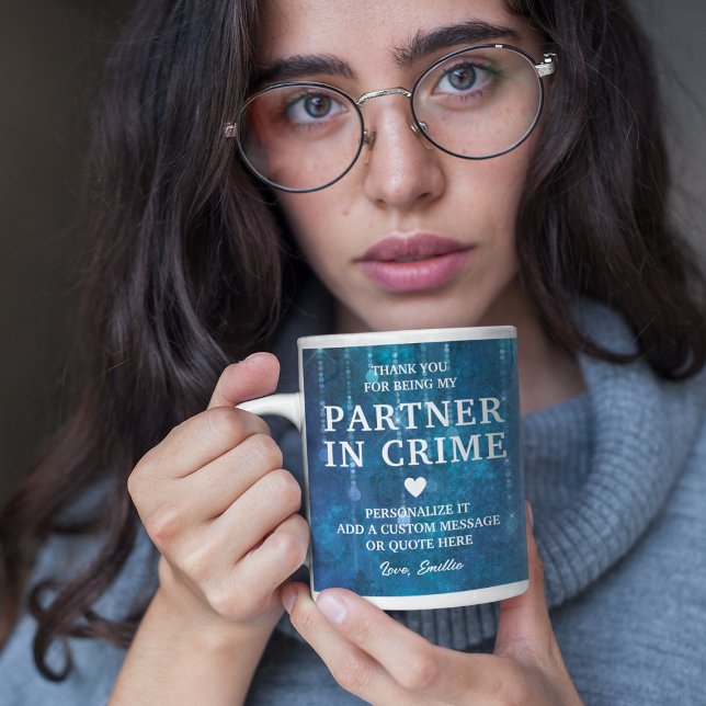 Caneca De Café Parceiro na Amizade Personalizada do Crime (Partner In Crime Personalized Friendship Coffee Mug
)