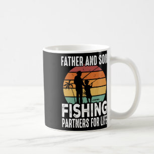 Caneca De Café Parceiros De Pesca De Pais E De Filho Vintage