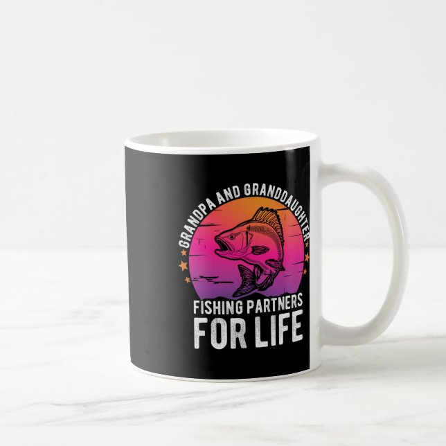 Caneca De Café Parceiros De Pesca Do Avô E Da Avô Para O Lif (Direita)