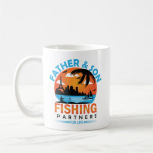 Caneca De Café Parceiros de Pesca Pai e Filho para a Vida