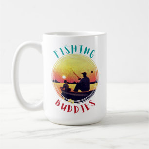 Caneca De Café Parceiros de Pesca - Pai e Filho Pescando Juntos