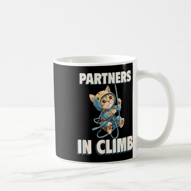 Caneca De Café Parceiros Na Subida Design Divertido De Escalada P (Direita)
