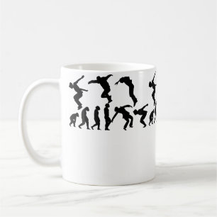 Caneca De Café Parcours Corrida Escalador Corredor Obstáculo Curs