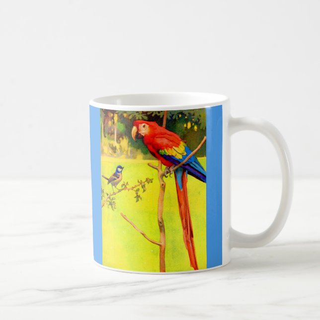 Caneca De Café pardal e papagaio (Direita)