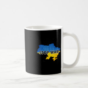 Caneca De Café Pare a Guerra na Ucrânia Apoie os Ucranianos Sem G