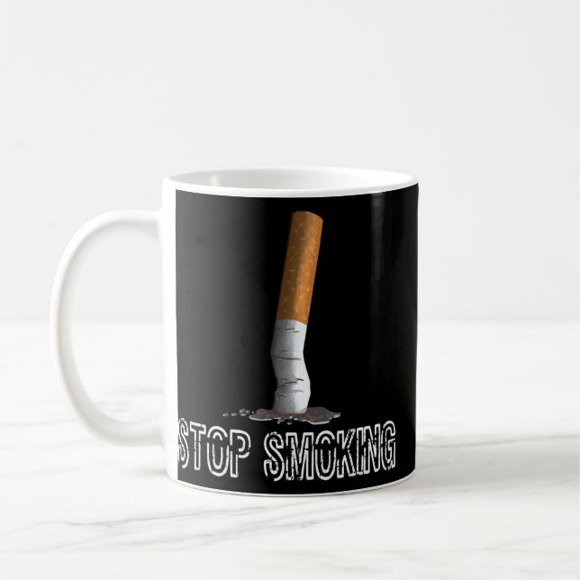 Caneca De Café Pare De Fumar Chute O Bumbum De Cigarro Anti Smoki (Esquerda)