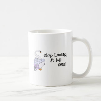 Caneca De Café Pare de olhar-me cisne