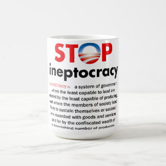 Caneca De Café Pare o Ineptocracy de Obama