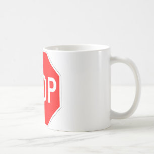 Caneca De Café Pare o sinal customizável