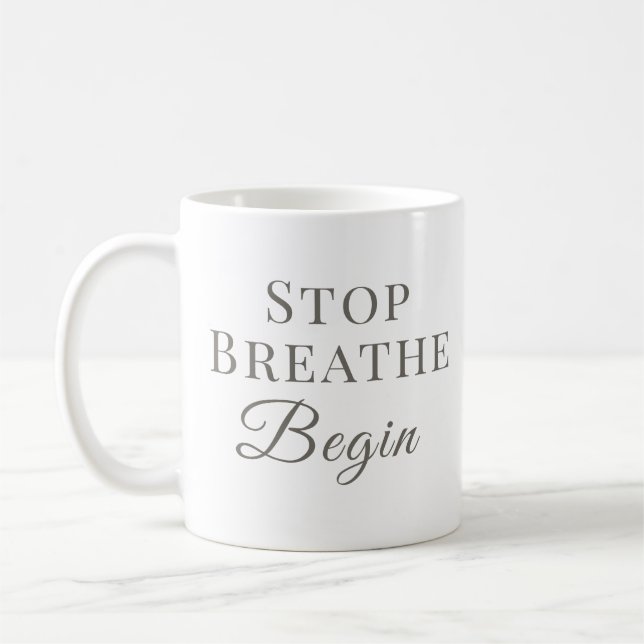Caneca De Café Pare Respire Comece – Atento (Esquerda)