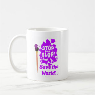 Caneca De Café Pare Slop Salve o Mundo Sem IA Hoje