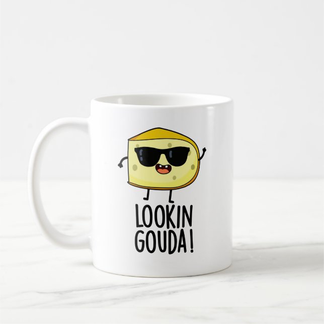 Caneca De Café Parece Gouda Funny Cheese Pun (Esquerda)