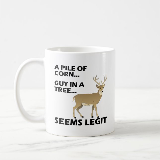 Caneca De Café Parece Legit Funny Hunting Mug (Esquerda)