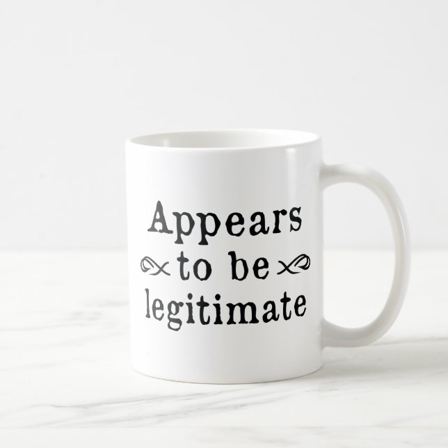 Caneca De Café Parece Ser Legítimo (Direita)