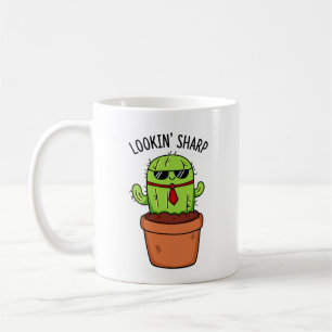 Caneca De Café Parecendo Sharp Engraçado Cactus Pun